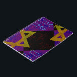 SlipperyJoe's Happy Hanukkah Star von David menora Notizblock<br><div class="desc">SlipperyJoe's Happy Hanukkah Star von David menorah Dreidel künstlerische Feier Candles Jüdische Hebräische Chanukah Schenkungen Dekorationen Judaismus Religionskultur religiöse Praktiken Traditionen geometrische symbolische Gestaltungstiefe Kontrast Ordnung Symmetrie</div>
