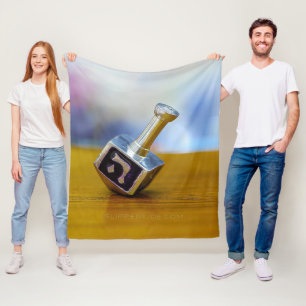 SlipperyJoe's Happy Hanukkah vierseitige Spinnerei Fleecedecke