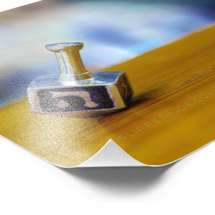 SlipperyJoe's Happy Hanukkah vierseitige Spinnerei Fotodruck
