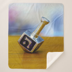 SlipperyJoe's Happy Hanukkah vierseitige Spinnerei Sherpadecke