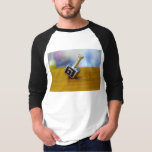 SlipperyJoe's Happy Hanukkah vierseitige Spinnerei T-Shirt<br><div class="desc">SlipperyJoe's Happy Hanukkah vierseitige Spinnen-Dreifel-künstlerische Celebration Candles Judisch Hebräisch Chanukah Geschenke Dekorationen Judaismus Religion Hebräischer Buchstabe Nun traditionelle Spielzeugkinder Spiel Kultursymbol metallisch glänzende Oberfläche aus Holz</div>