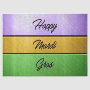 SlipperyJoe's Happy Mardi Gras lila goldgrün b Seidenpapier
