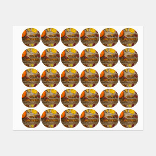 SlipperyJoe's Happy Thanksgiving Kürbisgetrocknete Etiketten