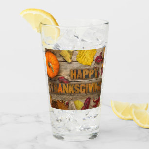 SlipperyJoe's Happy Thanksgiving Kürbisgetrocknete Glas