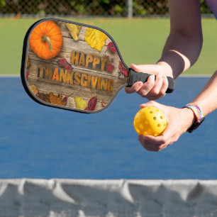SlipperyJoe's Happy Thanksgiving Kürbisgetrocknete Pickleball Schläger