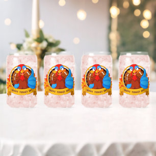 SlipperyJoe's Happy Turkey Day Herbst Blätter Cart Dosenglas