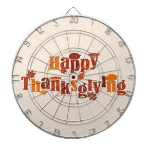 SlipperyJoe's helle festliche Thanksgiving-Grafik Dartscheibe