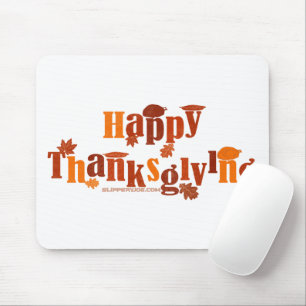 SlipperyJoe's helle festliche Thanksgiving-Grafik Mousepad