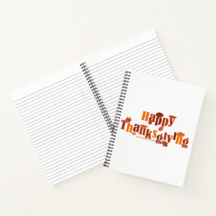 SlipperyJoe's helle festliche Thanksgiving-Grafik Notizbuch