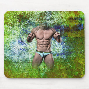 SlipperyJoe's hochmuskelbiger erwachsener Mann obe Mousepad