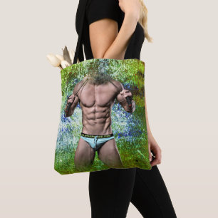 SlipperyJoe's hochmuskelbiger erwachsener Mann ohn Tasche