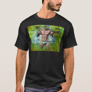 SlipperyJoe's hochmuskelöser erwachsener Mann ober T-Shirt