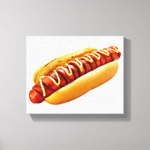 SlipperyJoe's Hot Dog verschachtelt weiche Knochen Leinwanddruck