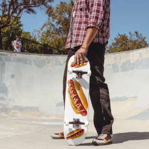 SlipperyJoe's Hotdog Senf geschnitten Fleisch Knoc Skateboard