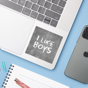 SlipperyJoe's I Like Boys schmutziges Chalkboard S Aufkleber