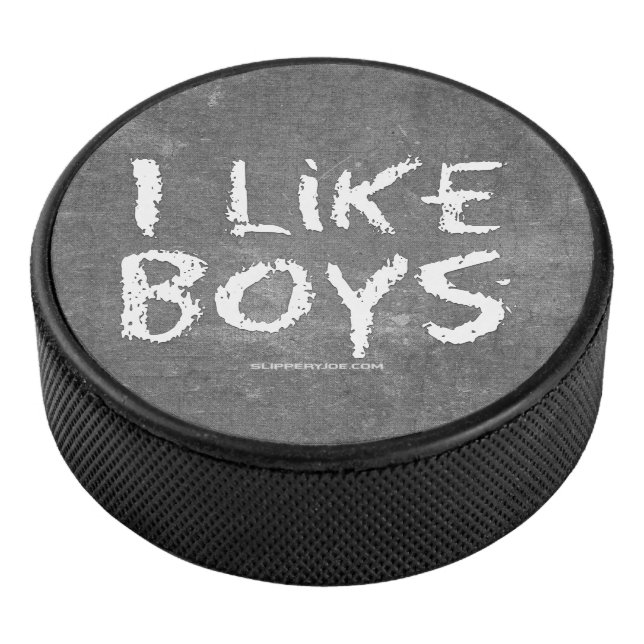 SlipperyJoe's I Like Boys schmutziges Chalkboard S Eishockey Puck (3/4)
