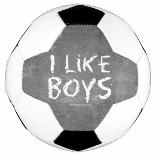 SlipperyJoe's Ich mag Jungs schmutzige Kreidetafel Fußball