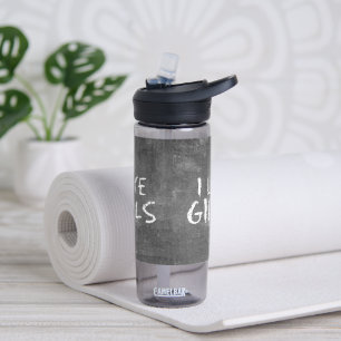 SlipperyJoe's Ich mag Mädchen schmutzige schwarze  Trinkflasche