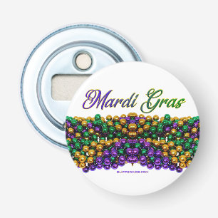 SlipperyJoe's ikonisches Mardi Gras-Motiv elega Flaschenöffner