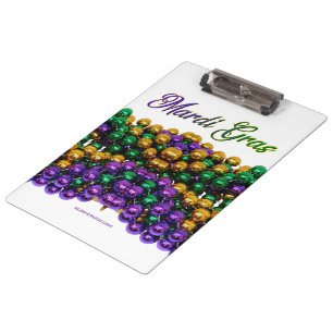 SlipperyJoe's ikonisches Mardi Gras-Motiv elega Klemmbrett