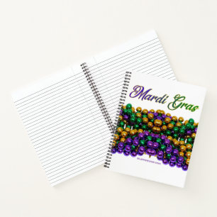 SlipperyJoe's ikonisches Mardi Gras-Motiv elegant Notizbuch