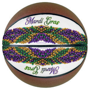 SlipperyJoe's ikonisches Mardi Gras–thematisches B Basketball