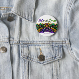SlipperyJoe's ikonisches Mardi Gras–thematisches B Button