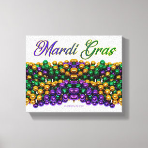 SlipperyJoe's ikonisches Mardi Gras–thematisches B Leinwanddruck