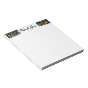 SlipperyJoe's ikonisches Mardi Gras–thematisches B Notizblock