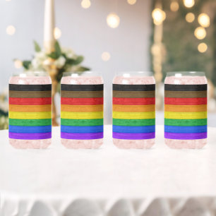 SlipperyJoe's Inclusive Gay Pride Flag strukturier Dosenglas