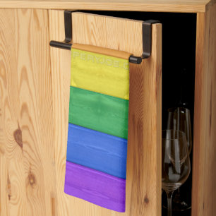 SlipperyJoe's Inclusive Gay Pride Flag strukturier Geschirrtuch