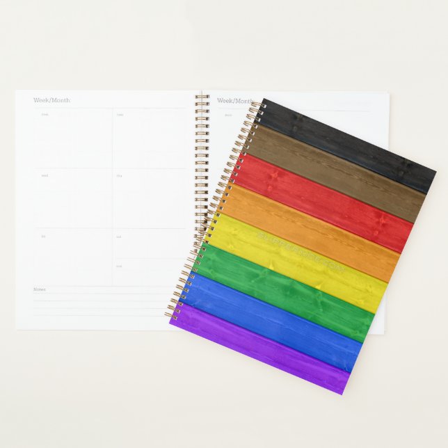 SlipperyJoe's Inclusive Gay Pride Flag strukturier Planer (Anzeige)