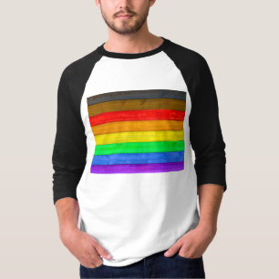 SlipperyJoe's Inclusive Regenbogenflagge texturier T-Shirt