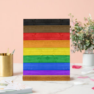 SlipperyJoe's inklusive Regenbogenflagge texturier Acrylschild