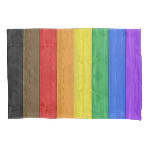 SlipperyJoe's inklusive Regenbogenflagge texturier Kissenbezug