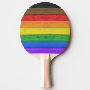 SlipperyJoe's inklusive Regenbogenflagge texturier Tischtennis Schläger