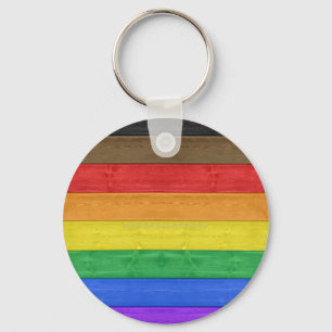 SlipperyJoe's inklusive schwule Regenbogenflagge a Schlüsselanhänger