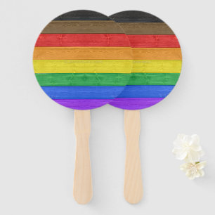 SlipperyJoe's inklusive schwule Regenbogenflagge t Fächer