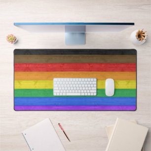 SlipperyJoe's inklusive schwule Regenbogenflagge t Schreibtischunterlage