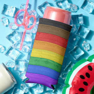SlipperyJoe's inklusive schwule Regenbogenflagge t Selters Dosenkühler
