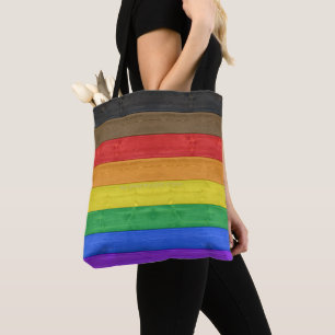 SlipperyJoe's inklusive schwule Regenbogenflagge t Tasche