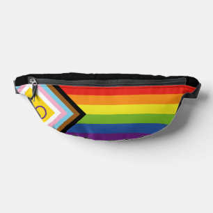 SlipperyJoe's Intersex Pride-Flagge gelber Hinterg Bauchtasche
