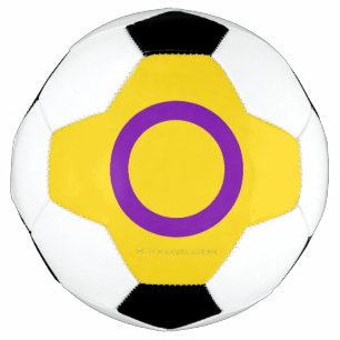 SlipperyJoe's Intersex Pride-Flagge gelber Hinterg Fußball