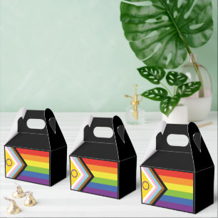 SlipperyJoe's Intersex Pride-Flagge gelber Hinterg Geschenkschachtel