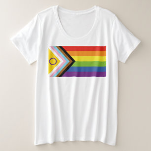 SlipperyJoe's Intersex Pride-Flagge gelber Hinterg Große Größe T-Shirt
