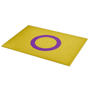 SlipperyJoe's Intersex Pride-Flagge gelber Hinterg Schneidebrett