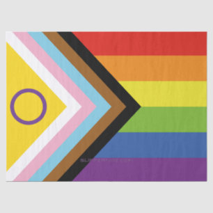 SlipperyJoe's Intersex Pride-Flagge gelber Hinterg Seidenpapier