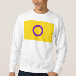 SlipperyJoe's Intersex Pride-Flagge gelber Hinterg Sweatshirt
