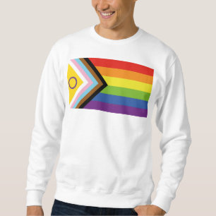 SlipperyJoe's Intersex Pride-Flagge gelber Hinterg Sweatshirt