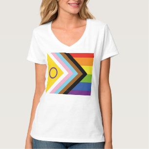 SlipperyJoe's Intersex Pride-Flagge gelber Hinterg T-Shirt